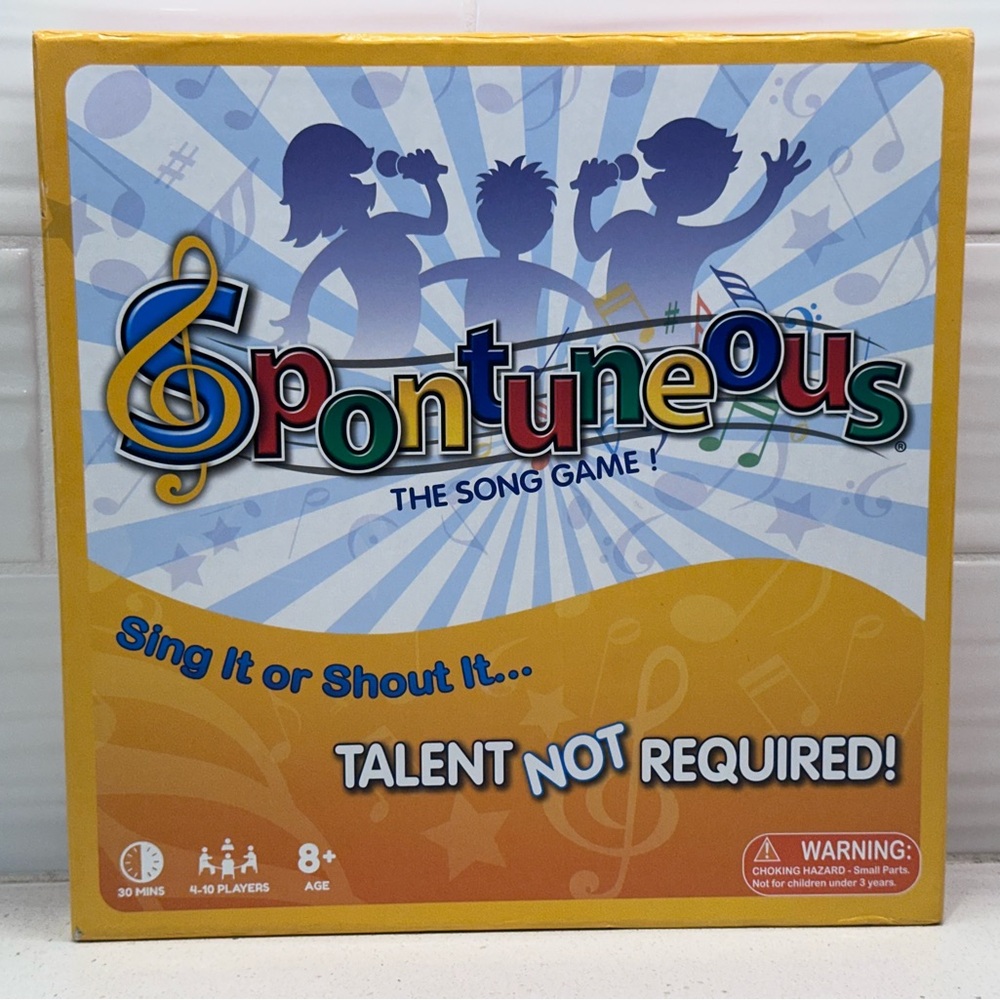 Spontuneous: The Song Game - Sing It Or Shout It! -Board Game - Complete Set